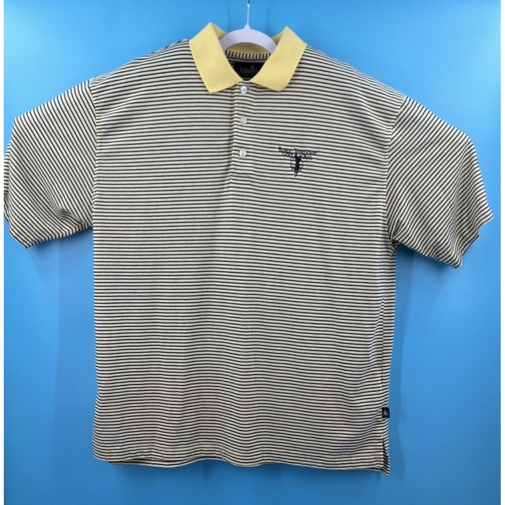 Ashworth Weather Systems Robert Trent Jones Golf Trail Polo Shirt XL Striped